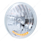 7" Crystal Headlight With 10 Amber LED Position Lights